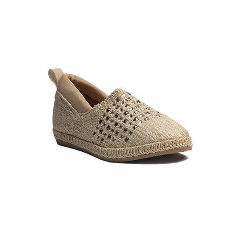 Turkish Women Beige Cloth Espadrilles #1558