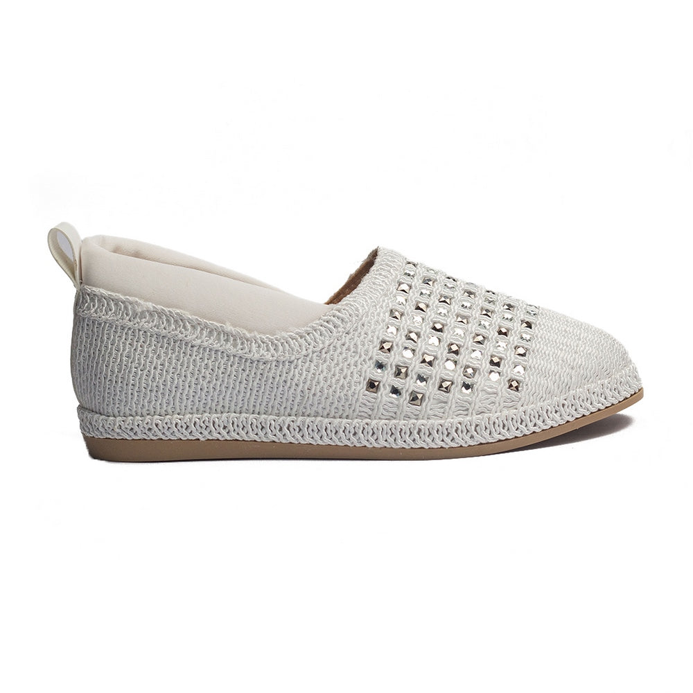 Turkish Women white Cloth Espadrilles #1559