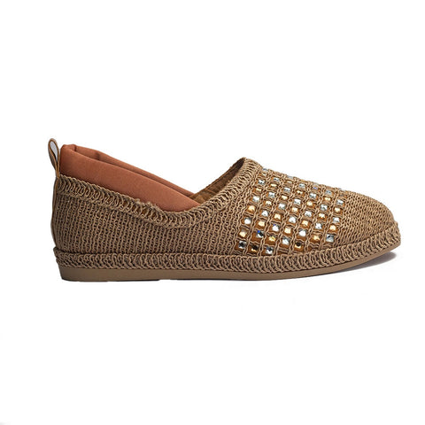 Turkish Women cafأ© Cloth Espadrilles #1562