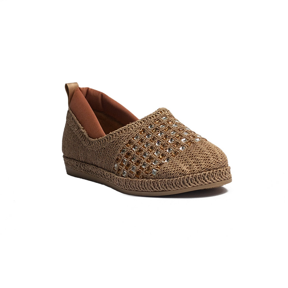 Turkish Women cafأ© Cloth Espadrilles #1562