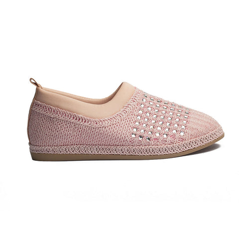 Turkish Women Pink Cloth Espadrilles #1564