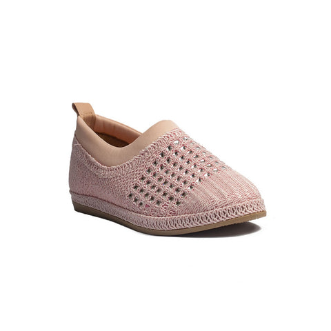 Turkish Women Pink Cloth Espadrilles #1564