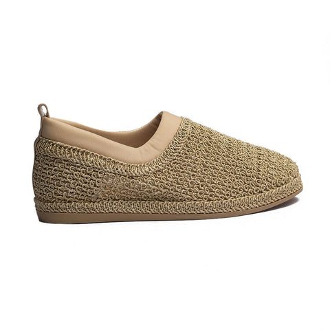 Turkish Women Beige Cloth Espadrilles #1568