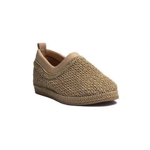 Turkish Women Beige Cloth Espadrilles #1568