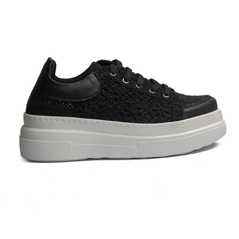 Turkish Women Black Cloth Shoes #1573