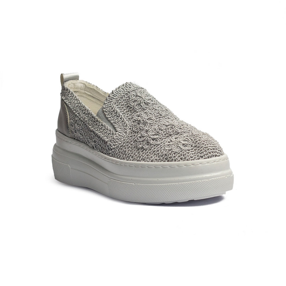 Turkish Women Grey Cloth Espadrilles #1576