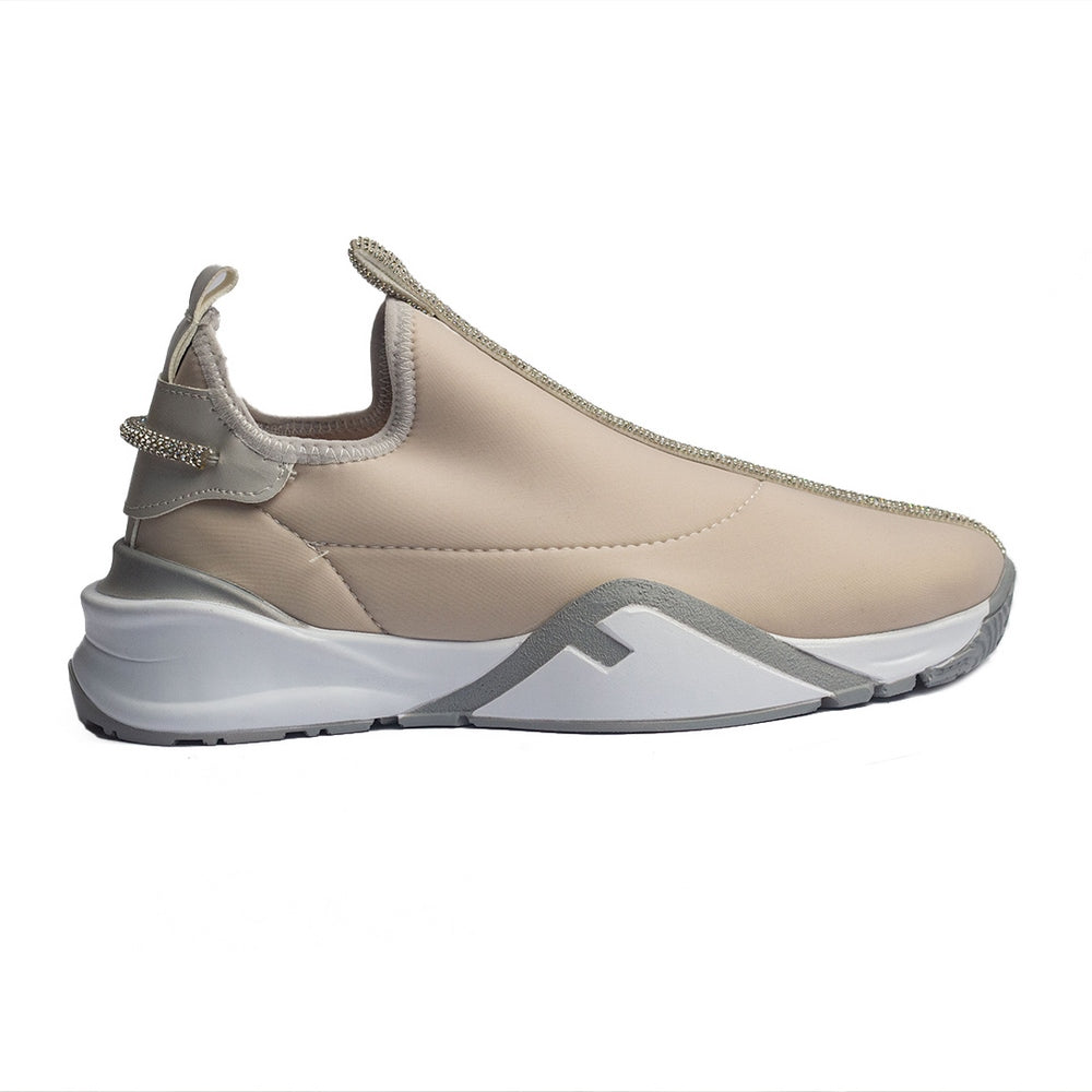 Turkish Women Beige Cloth Shoes #1582