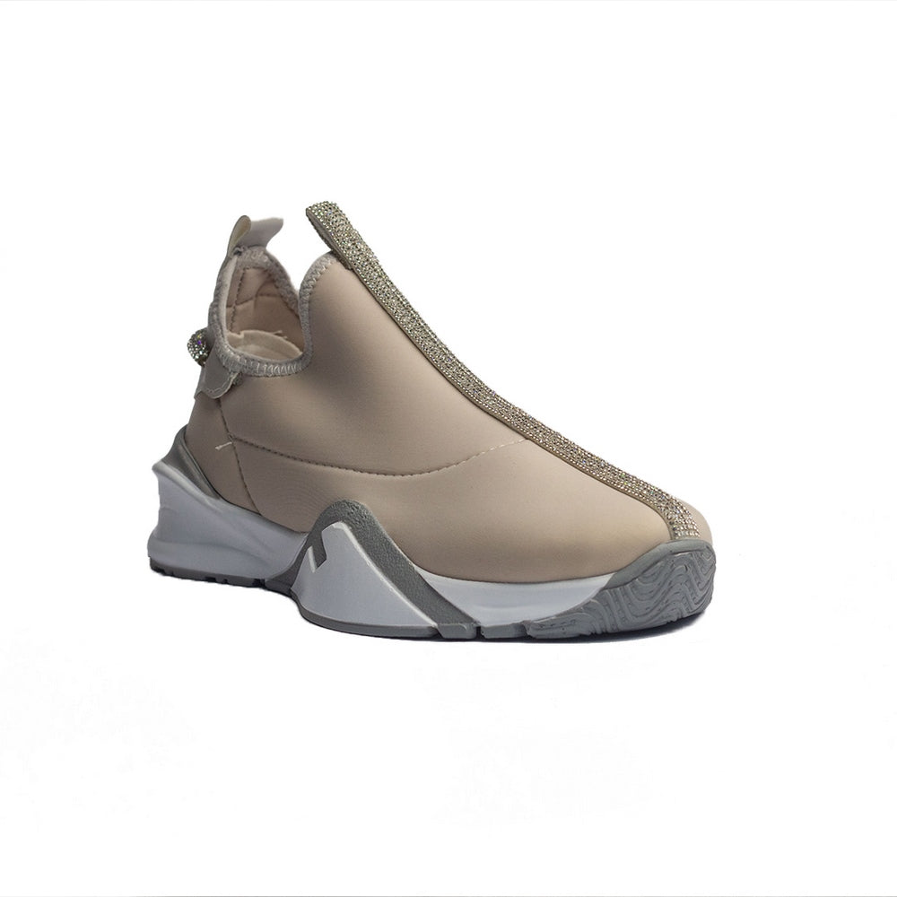 Turkish Women Beige Cloth Shoes #1582
