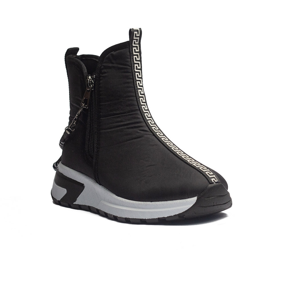 Turkish Women Black Water Proof Half Boot #1585