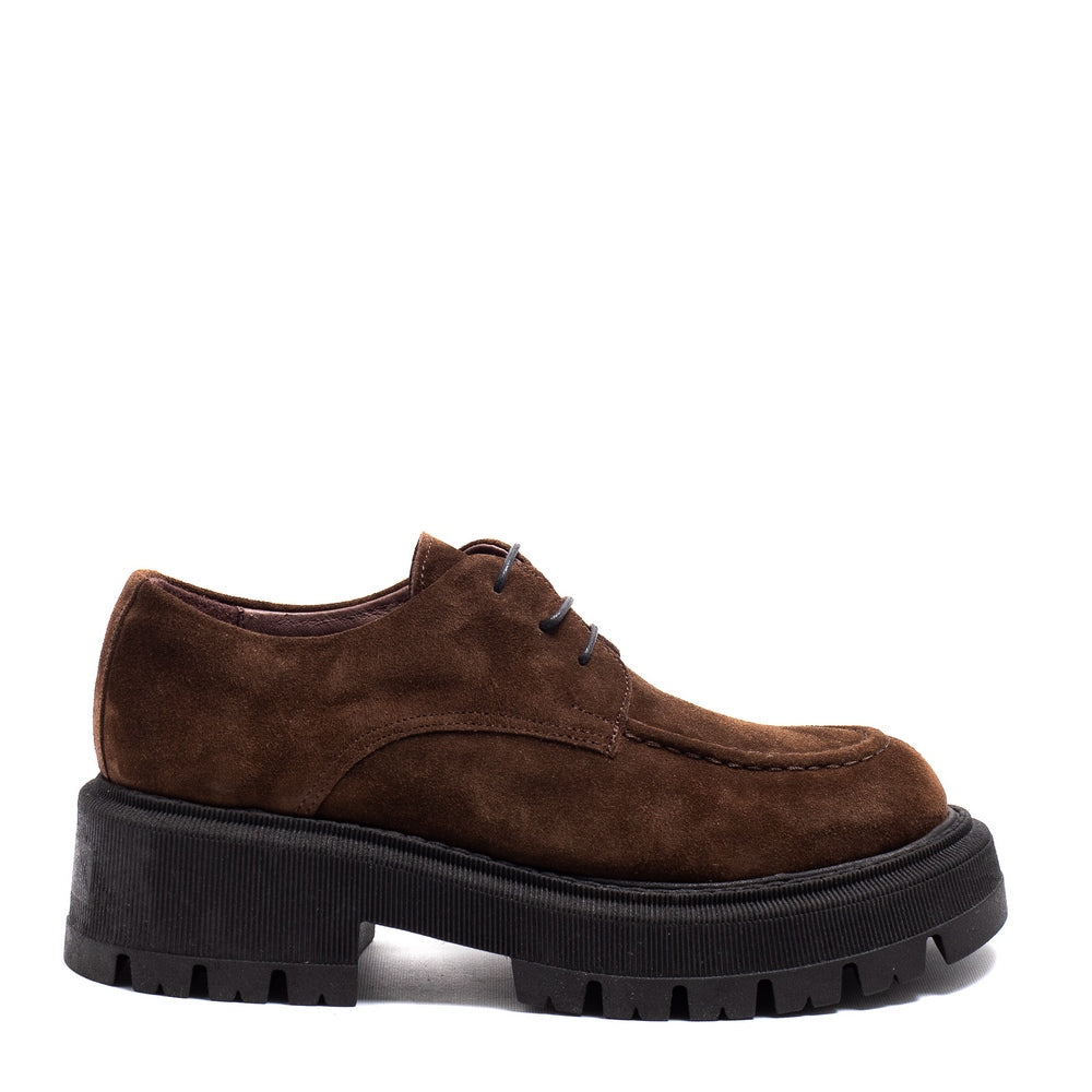 Italian Women Brown Chamois Shoes #0159