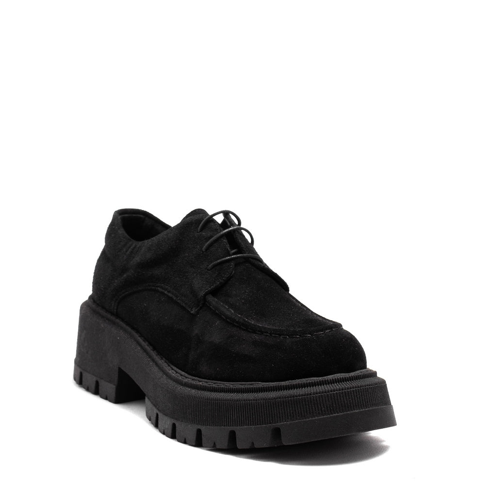 Italian Women Black Chamois Shoes #0160