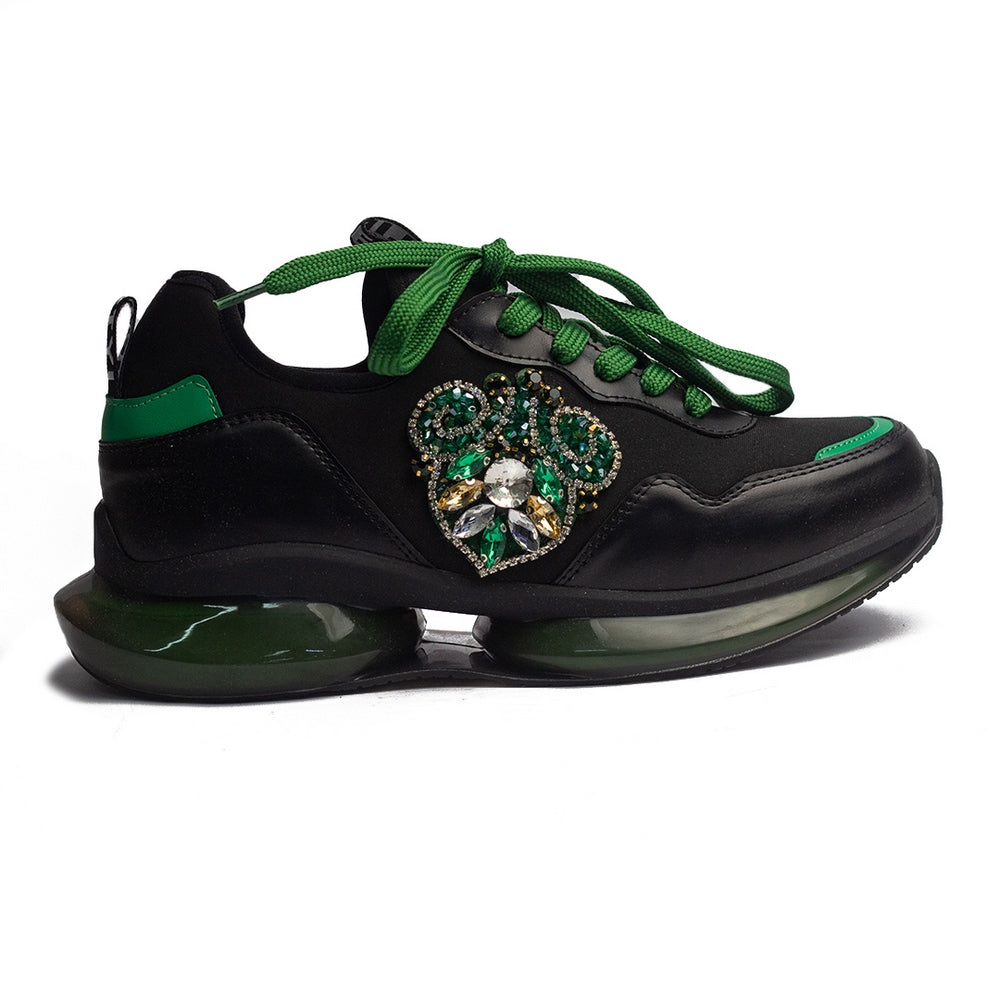 Turkish Women Green Leather * Cloth Shoes #1622