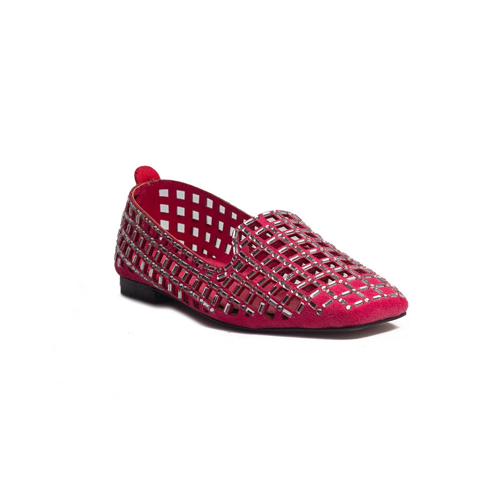 Turkish Women Fuchia Chamois Shoes #1639