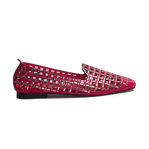 Turkish Women Fuchia Chamois Shoes #1639