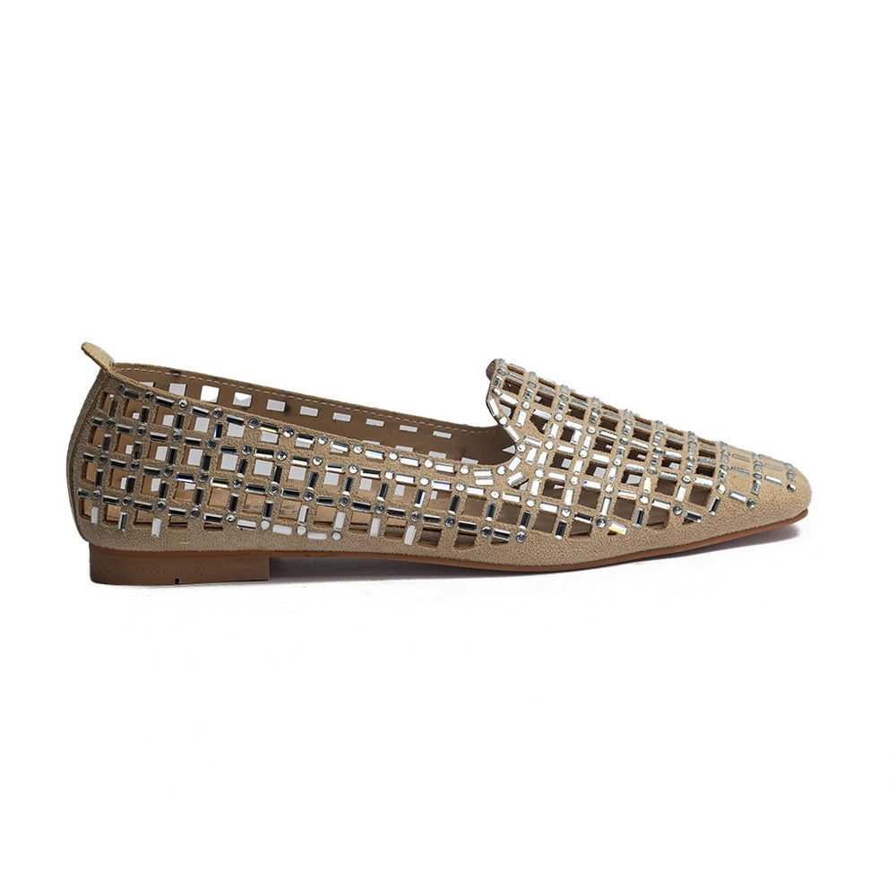 Turkish Women Beige Chamois Shoes #1641