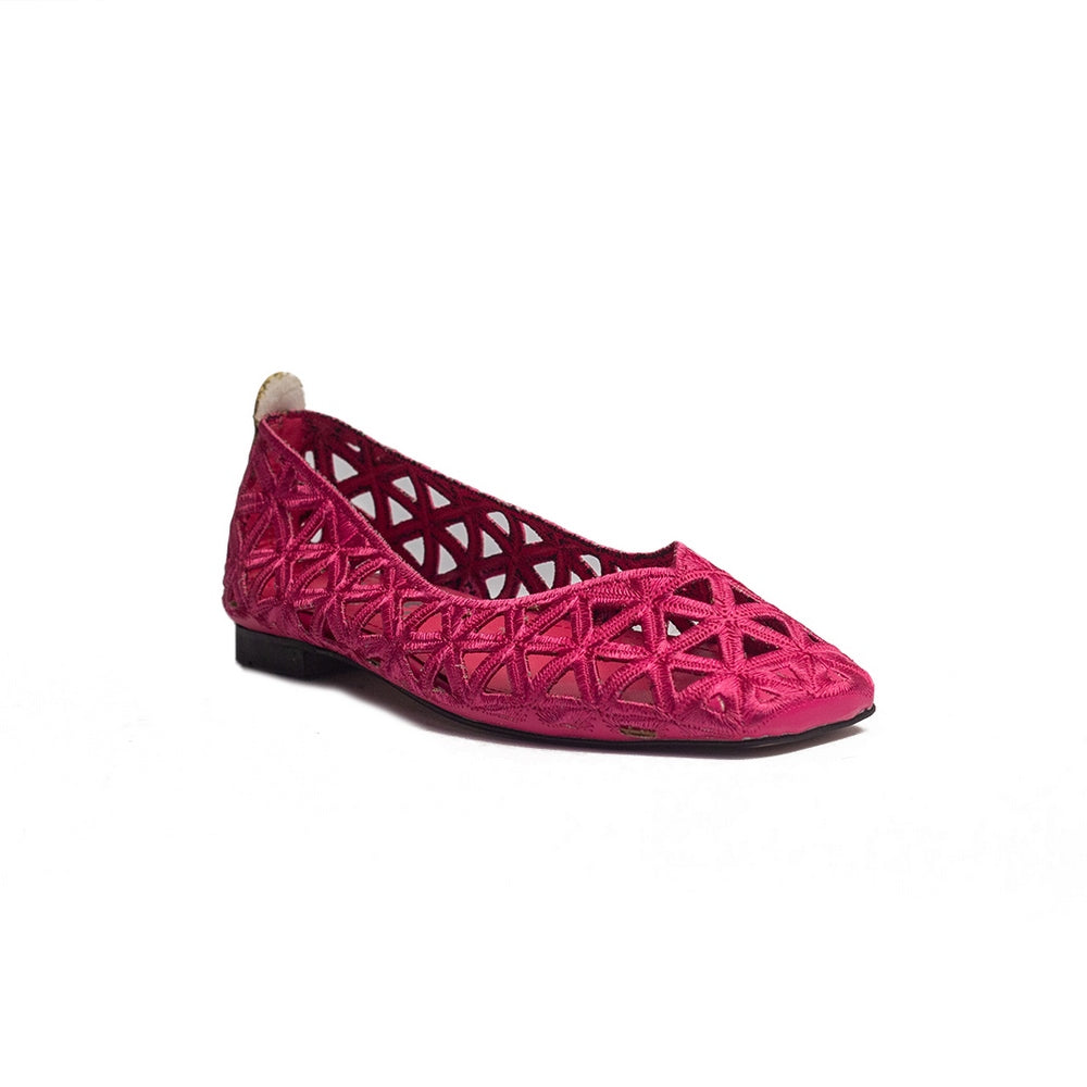 Turkish Women Fuchia Cloth Shoes #1642