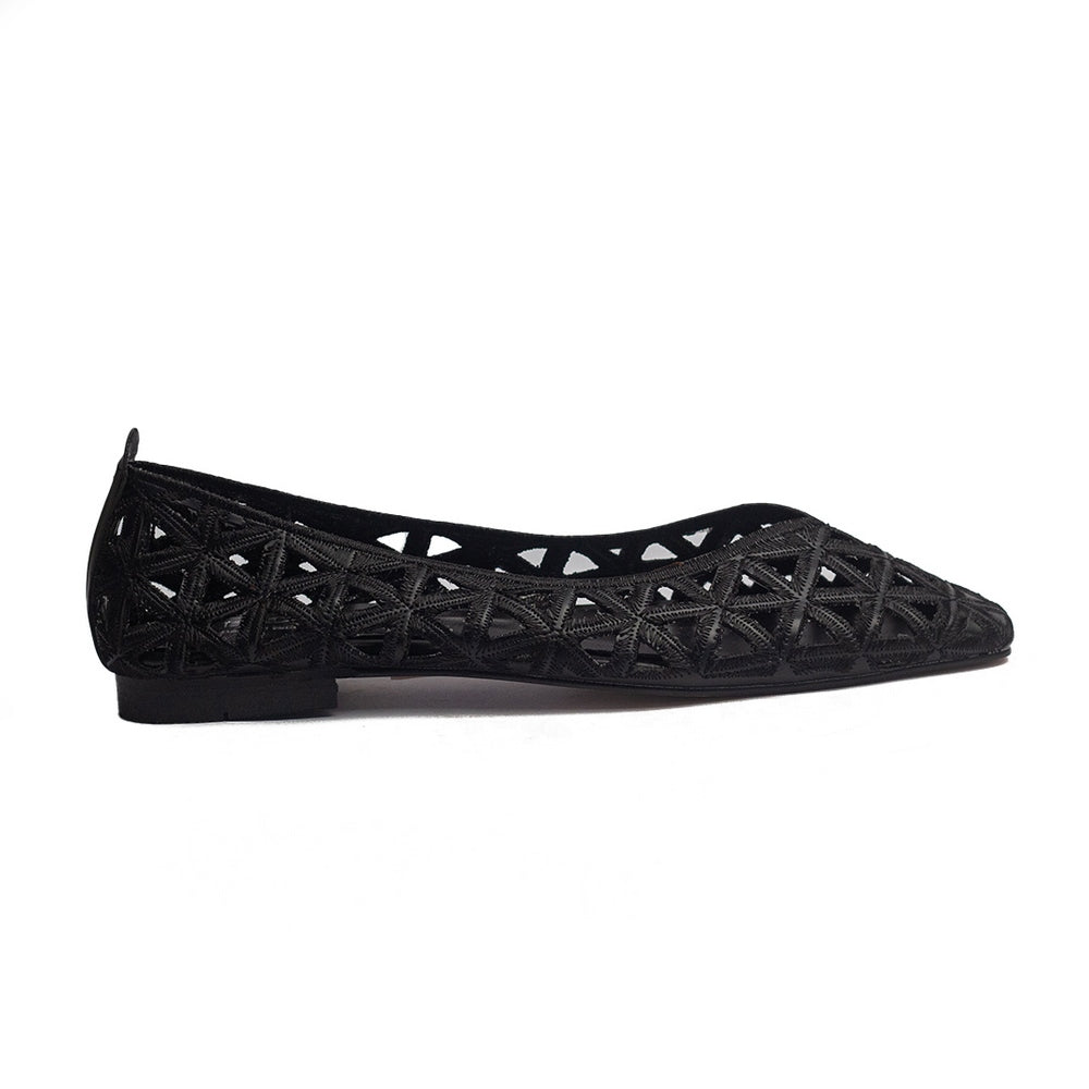Turkish Women Black Cloth Shoes #1644