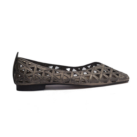 Turkish Women Grey Cloth Shoes #1646