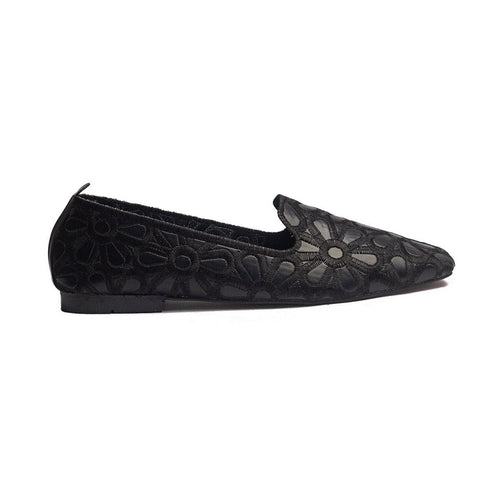 Turkish Women Black Leather Shoes #1648