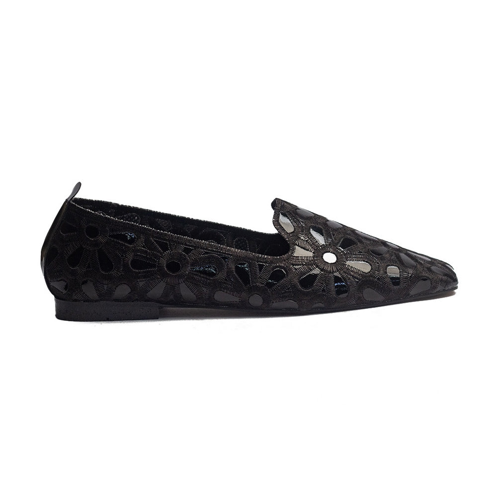 Turkish Women Black Leather Shoes #1651