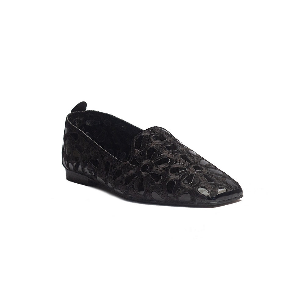 Turkish Women Black Leather Shoes #1651