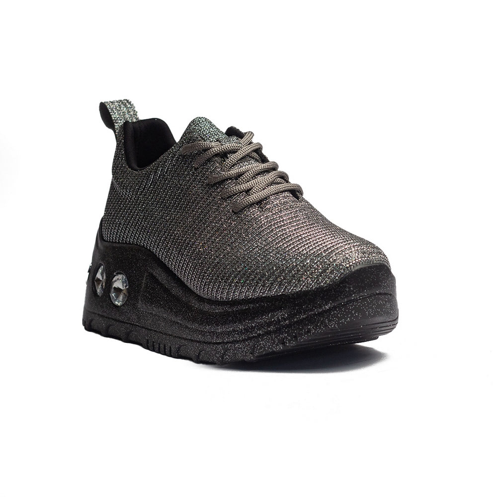 Turkish Women Silver Glitter Shoes #1661