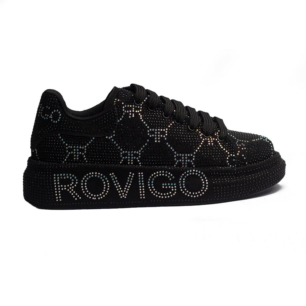 Turkish Women Black Glitter Shoes #1669