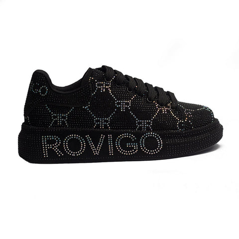 Turkish Women Black Glitter Shoes #1669