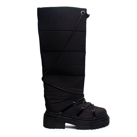 Turkish Women Black Water Proof Boot #1701