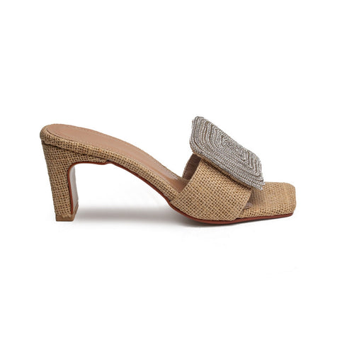 Turkish Women Beige Khesh Heels #1717
