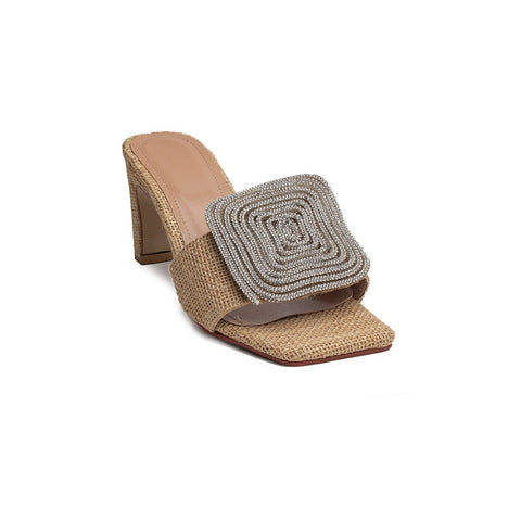 Turkish Women Beige Khesh Heels #1717