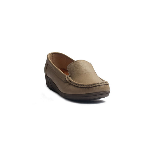 Turkish Women Beige Leather Espadrilles #1726