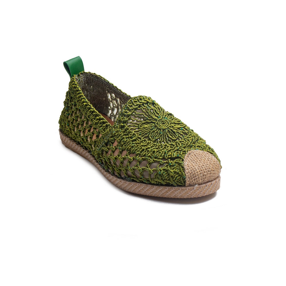 Turkish Women Green MAGDOOL Espadrilles #1764