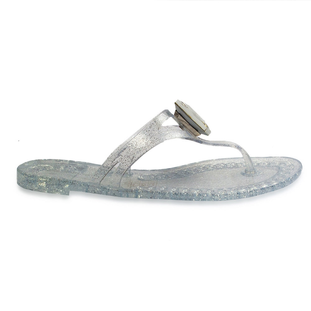 Europeon Union Women Transparent Plastic Slipper #1879