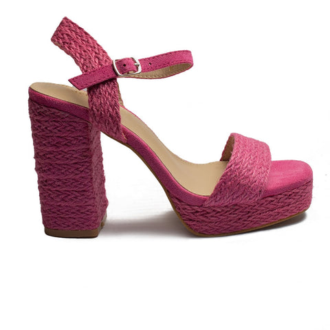 Europeon Union Women Fuchia Wicker Sandal #1901