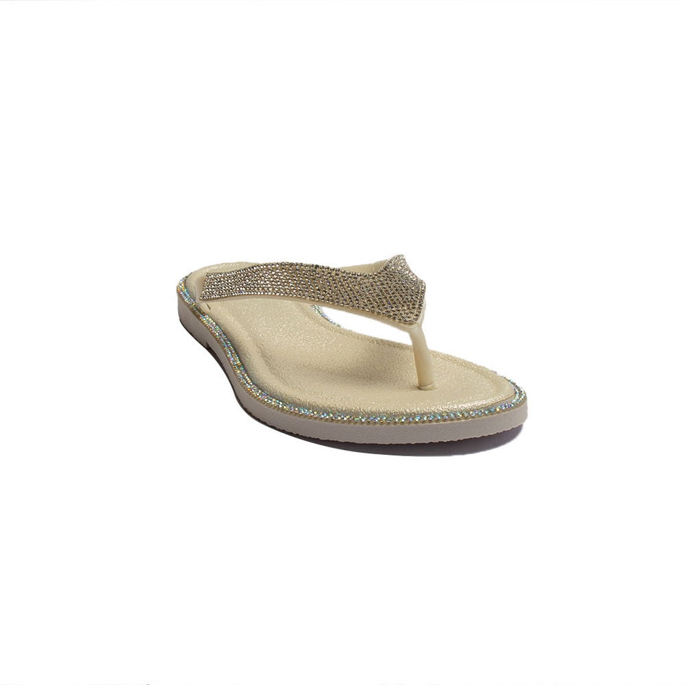Europeon Union Women Silver Plastic Slipper #1925