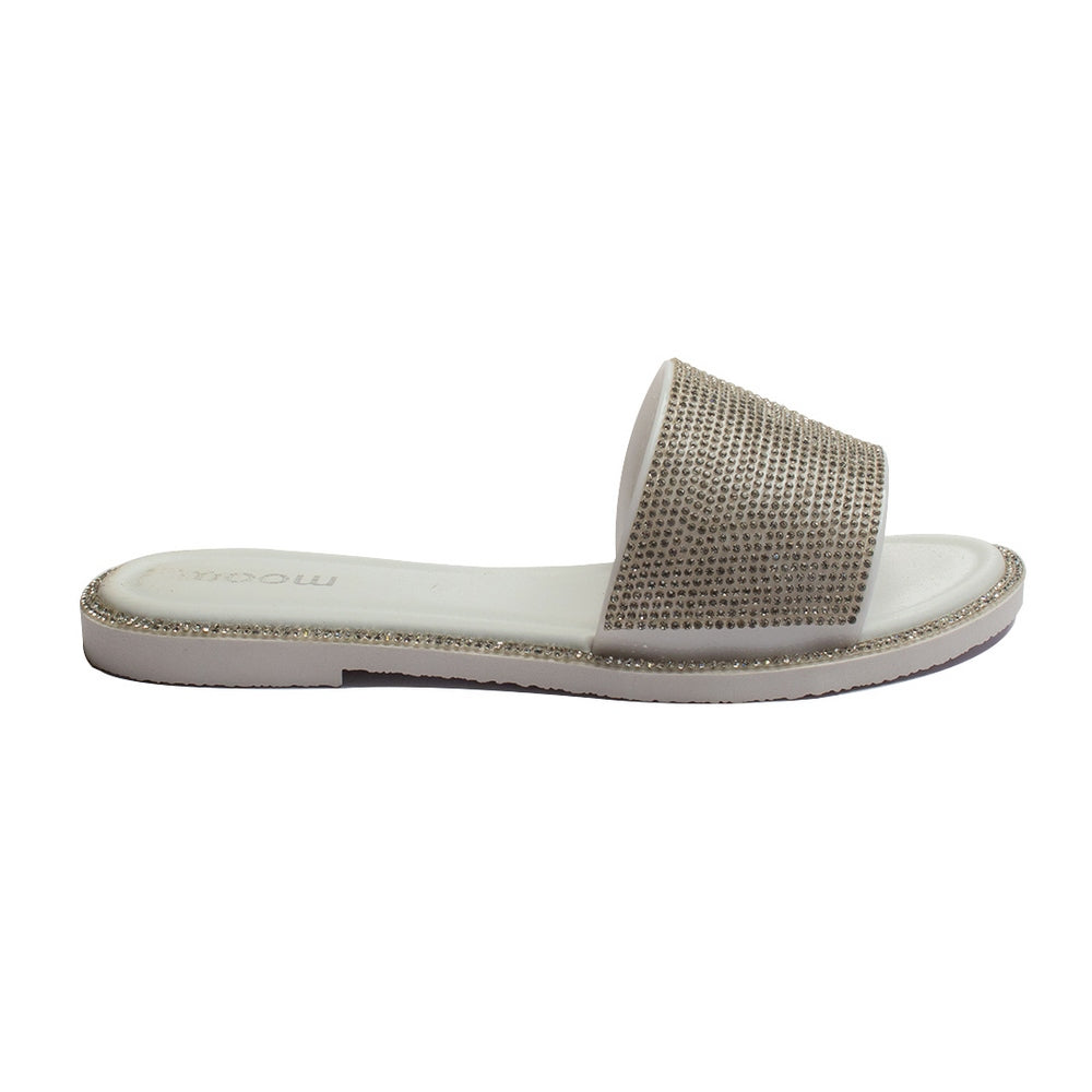 Europeon Union Women Silver Plastic Slipper #1929