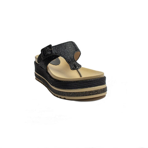 Turkish Women Black Glitter Slipper #1984