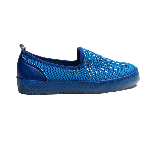 Turkish Women Blue Cloth Espadrilles #2046