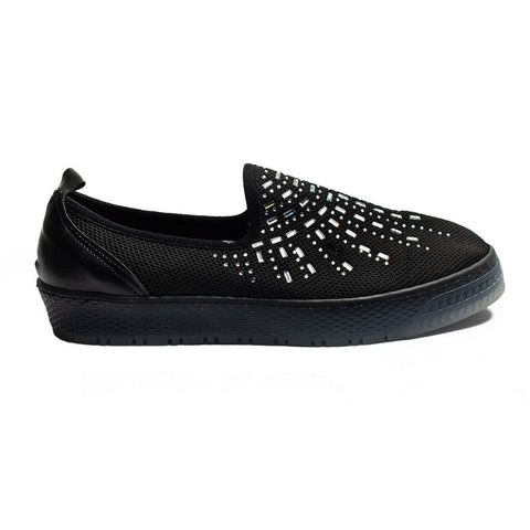 Turkish Women Black Cloth Espadrilles #2047