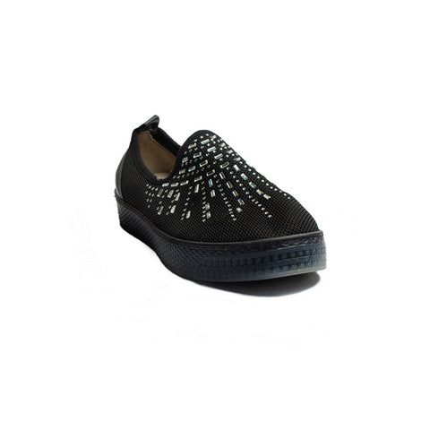 Turkish Women Black Cloth Espadrilles #2047