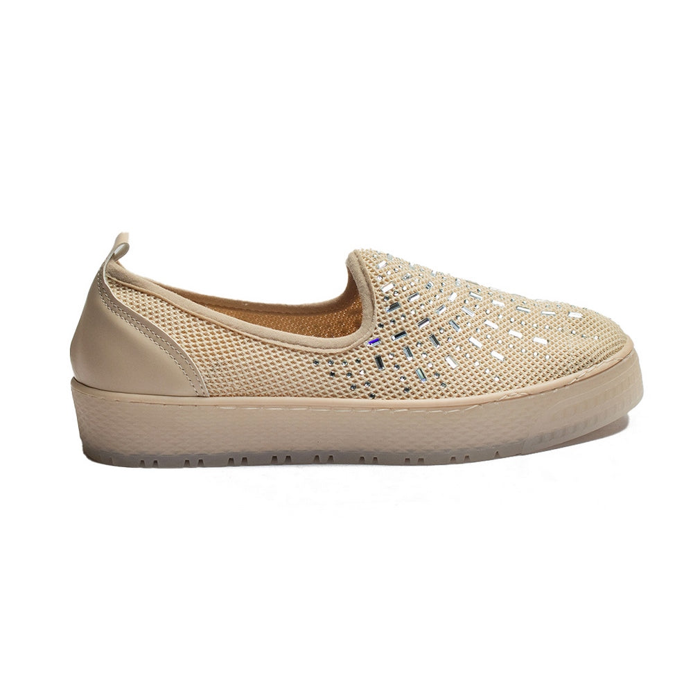 Turkish Women Beige Cloth Espadrilles #2048