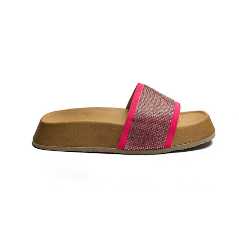 Turkish Women Pink Satin Slipper #2058