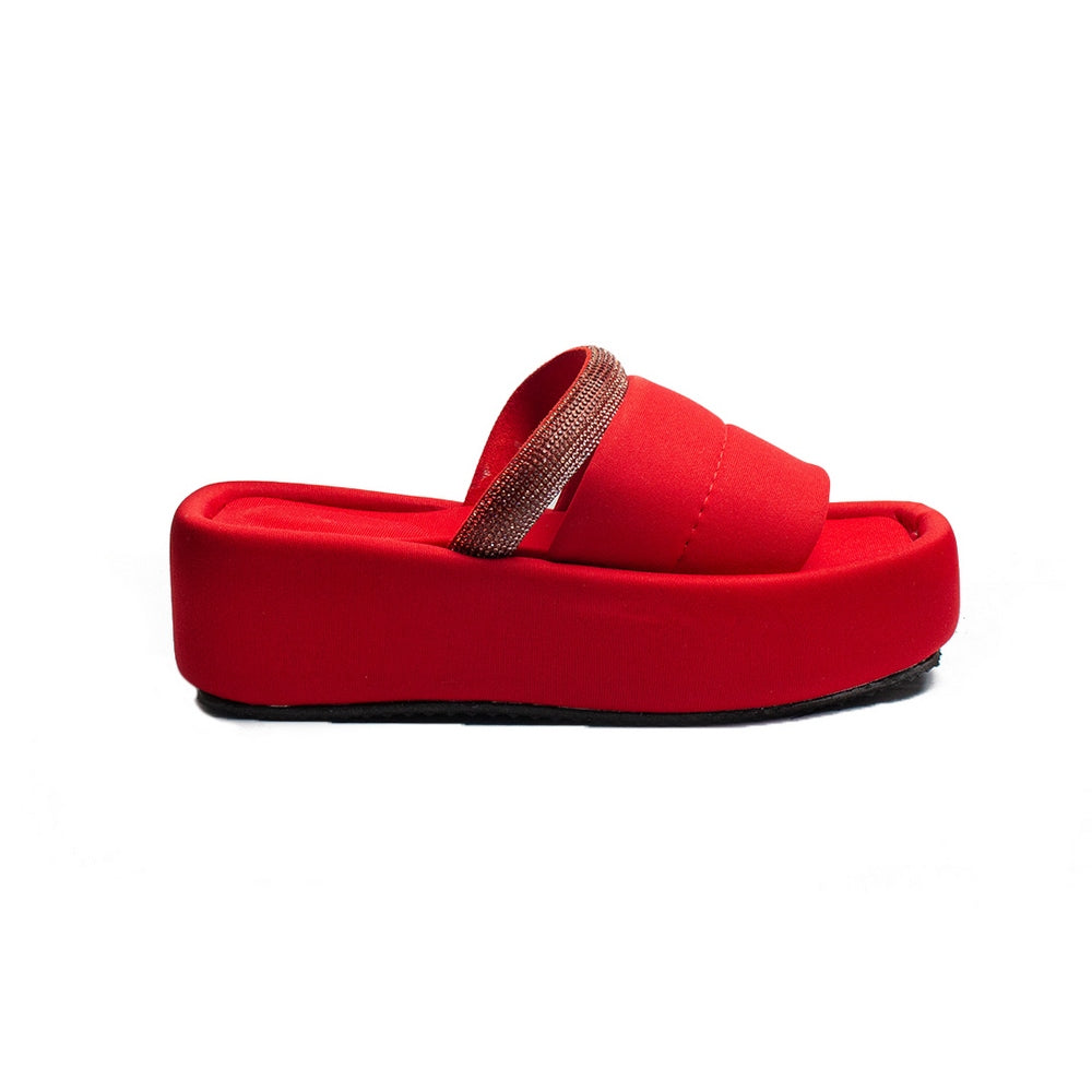 Turkish Women Red Satin Slipper #2060