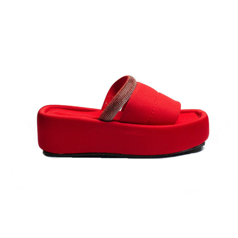 Turkish Women Red Satin Slipper #2060