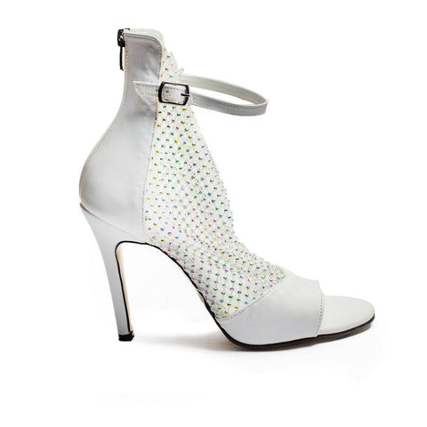 Turkish Women White Leather Heels #2086