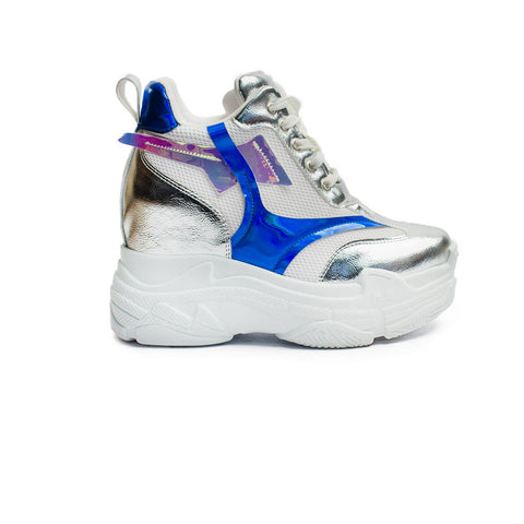 Turkish Women Silver Leather Shoes #2093