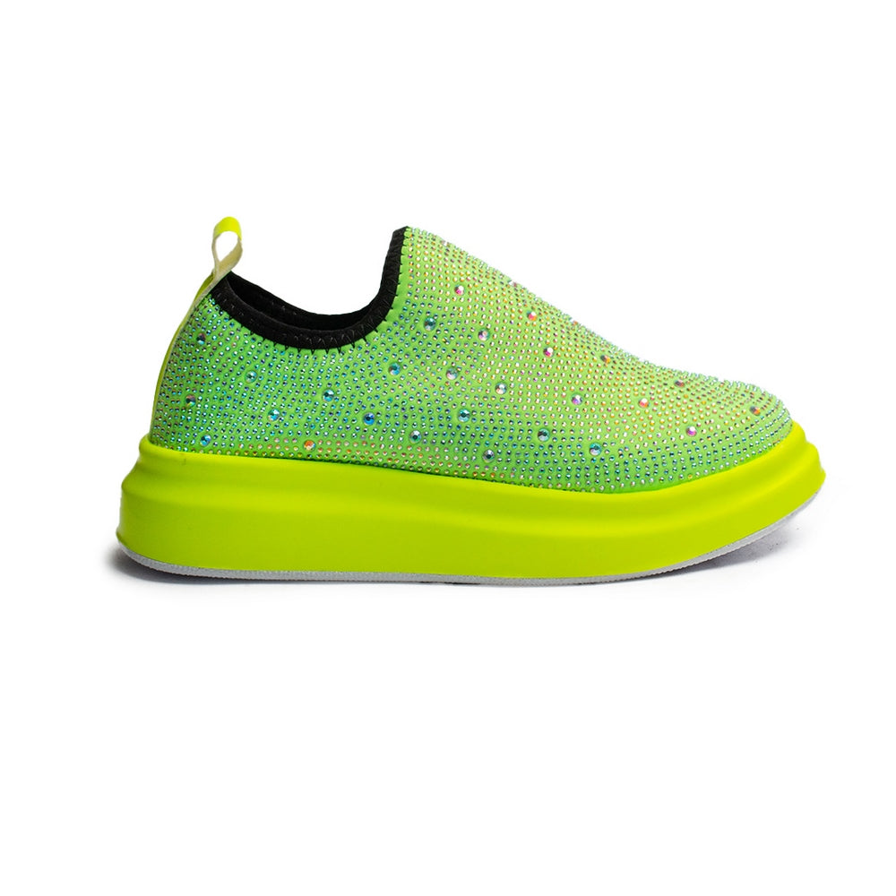 Turkish Women Green Glitter Shoes #2097