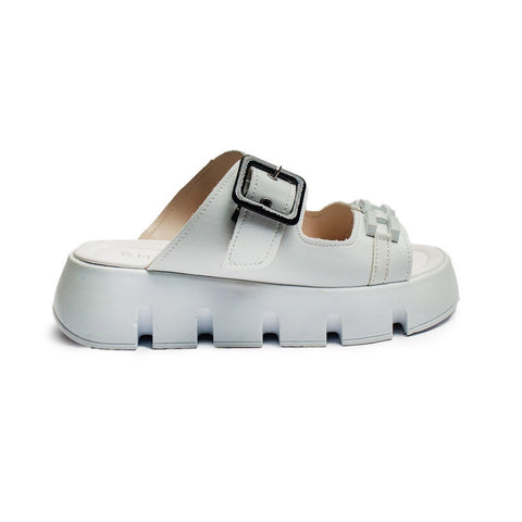 Turkish Women White Leather Slipper #2123