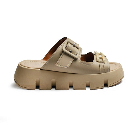 Turkish Women Cafe Leather Slipper #2124